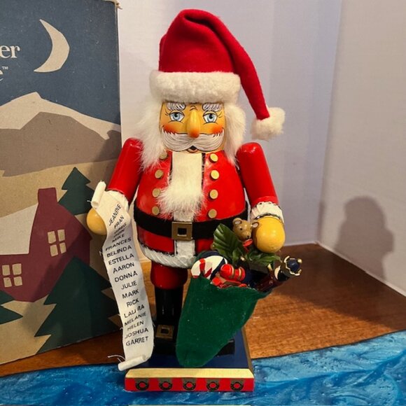 1998 Nutcracker Village Old World Jolly Santa Nutcracker with List Toys - Picture 3 of 13